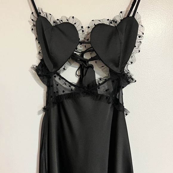 For Love and Lemons Val Black Maxi Dress NWOT - Picture 7 of 16